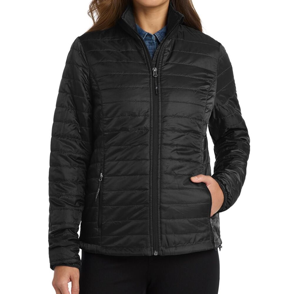 NWOT Port Authority Women's Packable Puffy Jacket Black L
